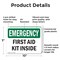 Signmission First Aid Kit Inside, 10 in W x Rectangle, Plastic OS-2PACK-EM-P-710-L-10323 - alternate 5